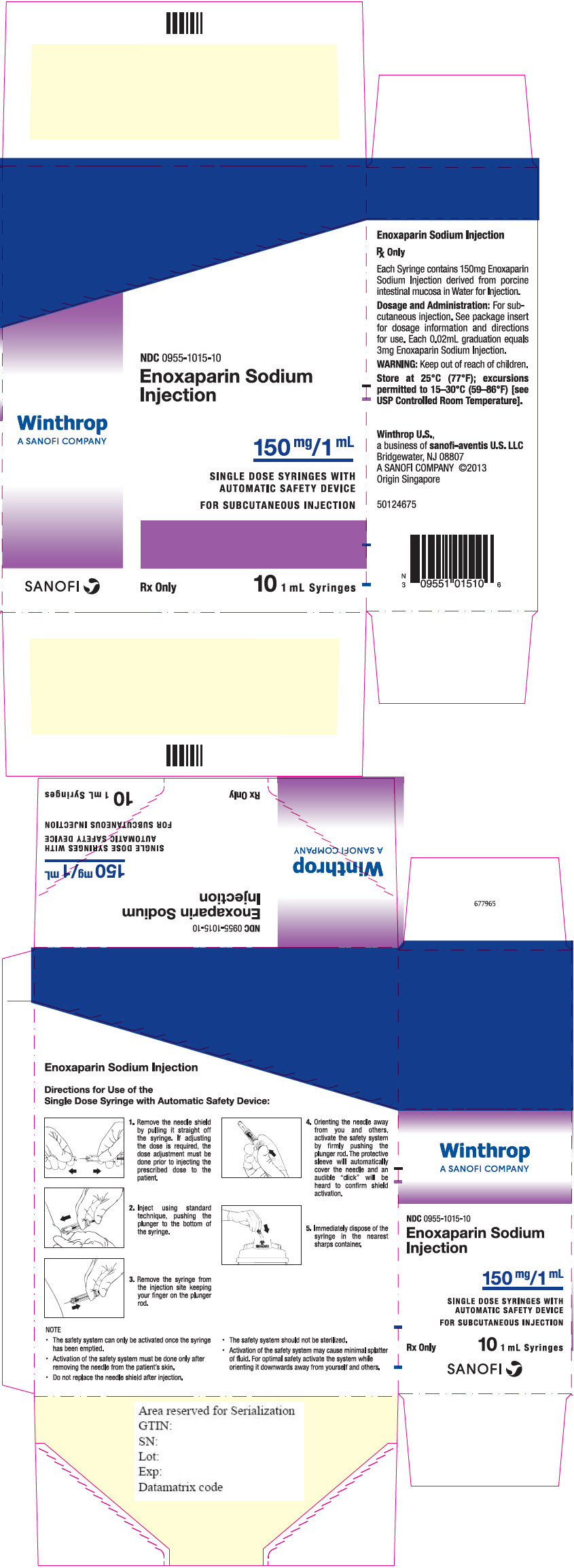 PRINCIPAL DISPLAY PANEL - 150 mg/1 mL Syringe Carton